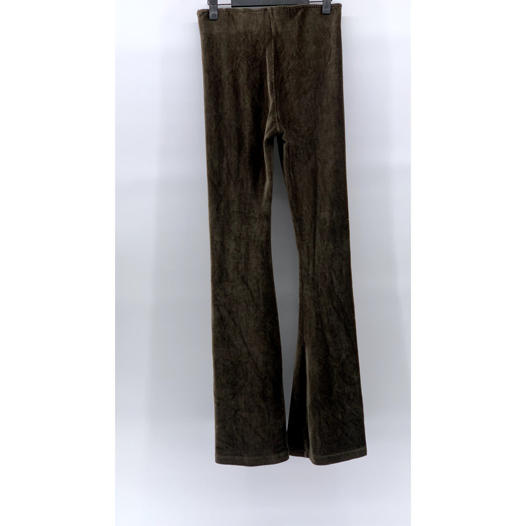 EVENUEL Women's Brown Corduroy Pull-On Wide-Leg Pocketless Pants SZ 14/15