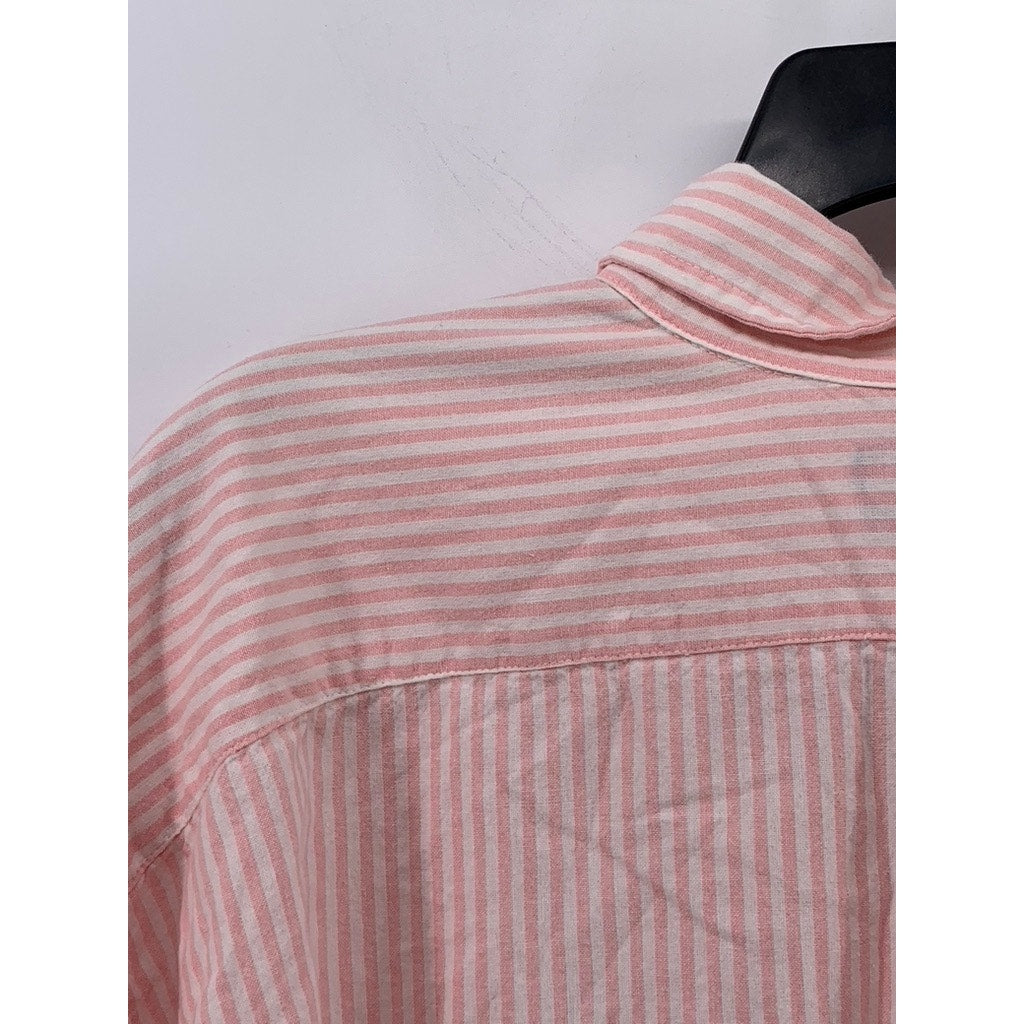 CHARTER CLUB Men's Vintage Pink Striped Button-Up Long Sleeve Regular Shirt SZ16