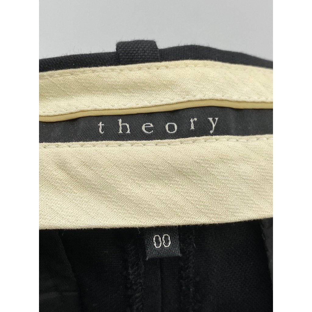 THEORY Women’s Black Solid Button-Fly Shorts SZ 00