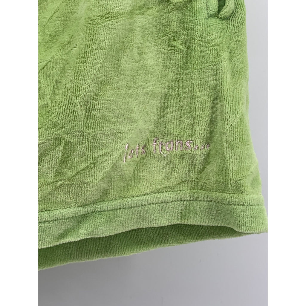 IETS FRANS Women's Green Velour Drawstring Pull-On Shorts SZ M