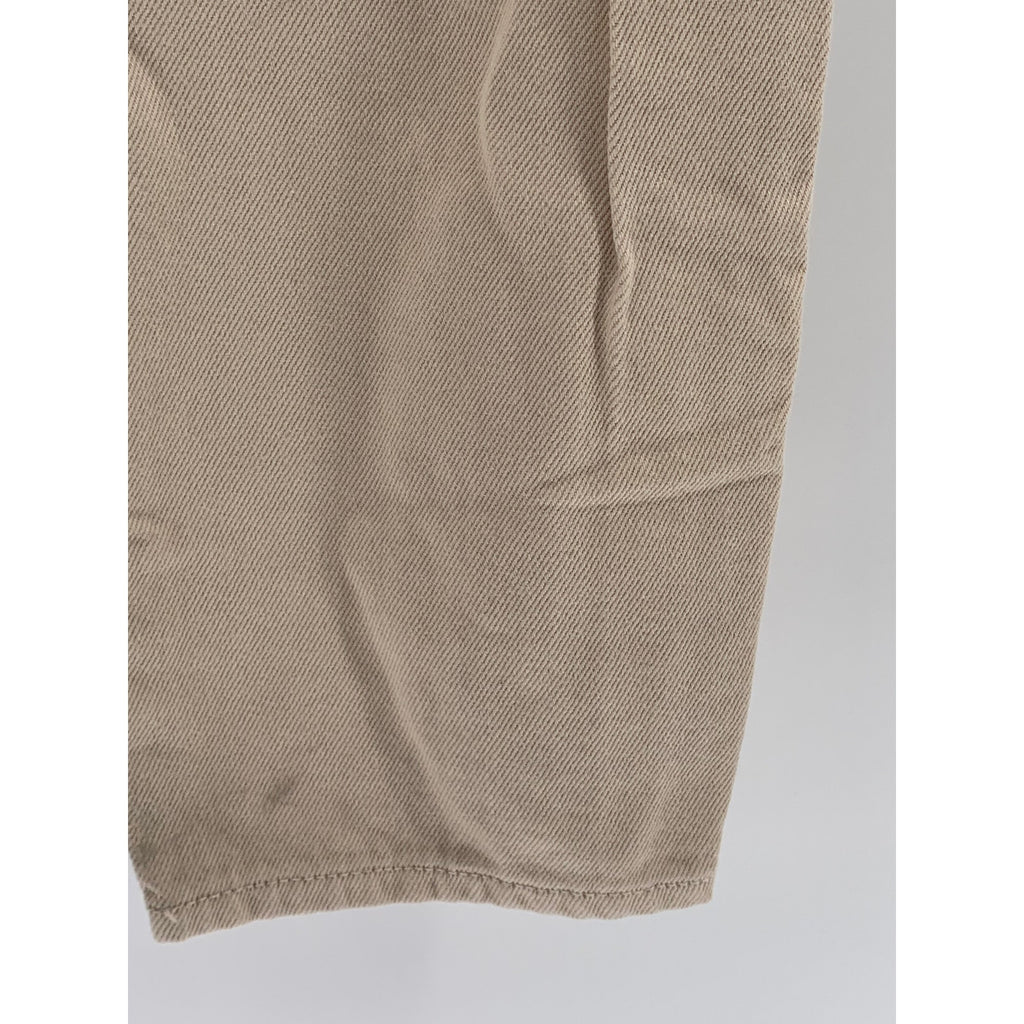 H&M Women's Tan High-Waist Twill Casual Trousers SZ 2