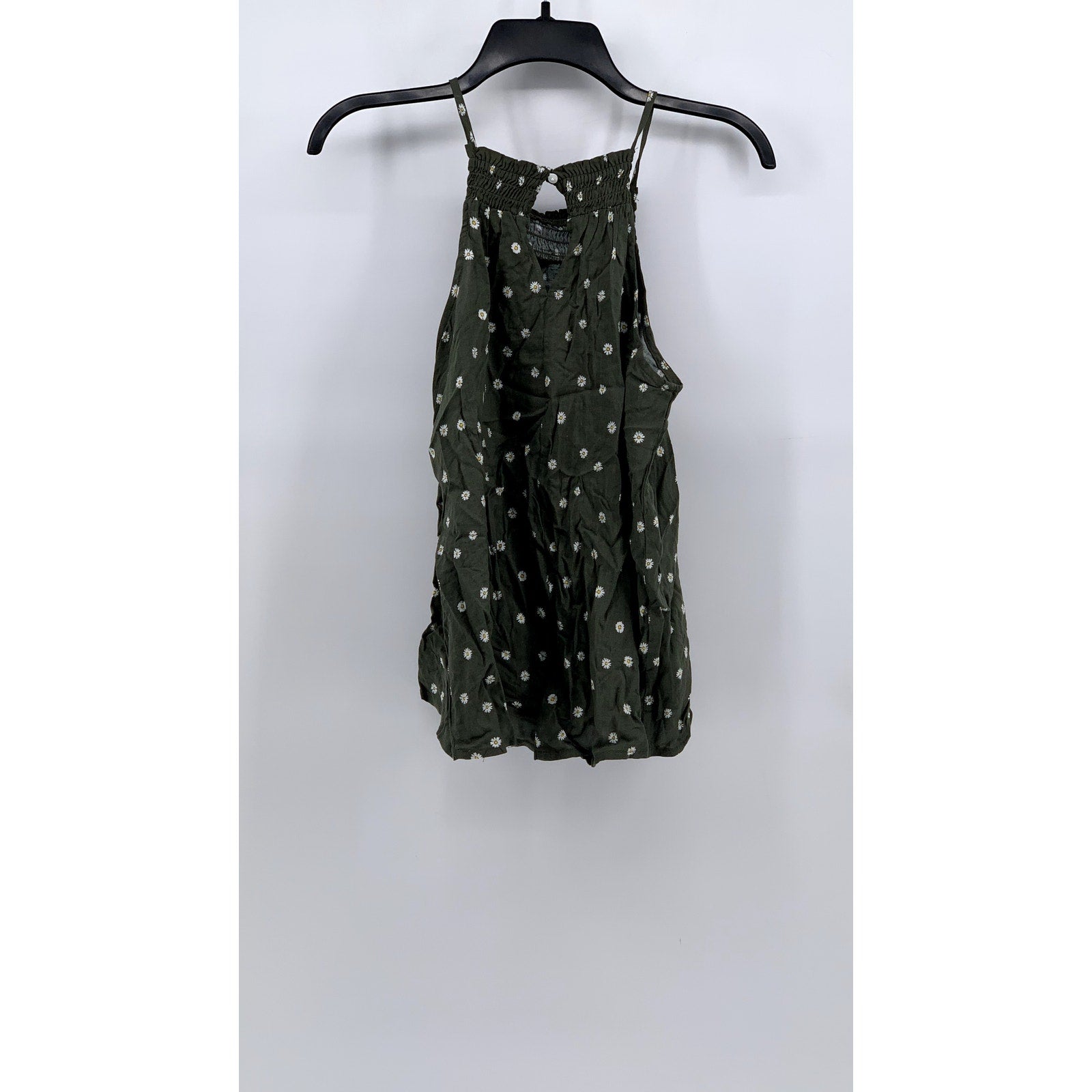 NO BOUNDARIES Juniors' Green Ditsy Floral Tank Top SZ M (7-9)