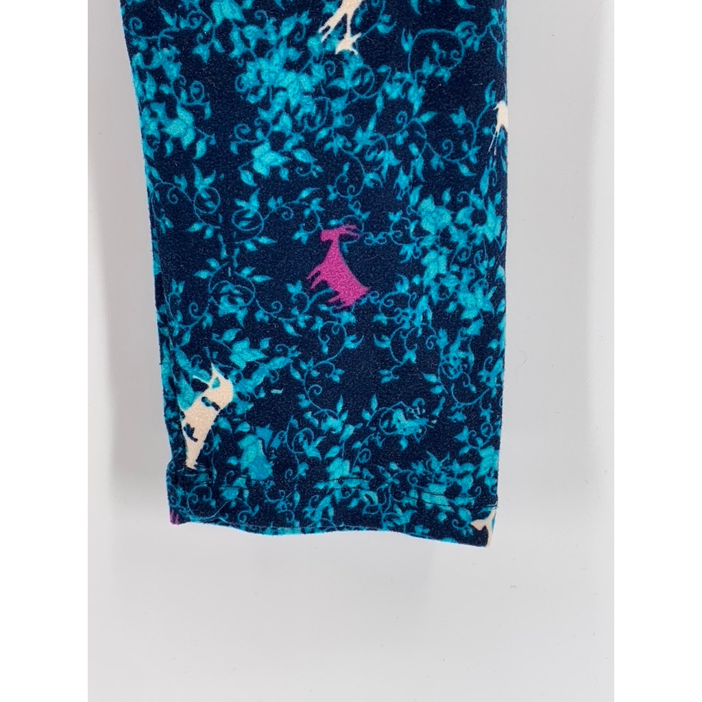 LULAROE Women's Blue Printed Leggings SZ OS