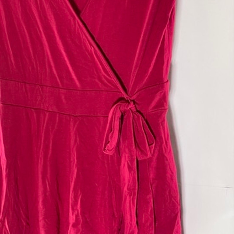 FOREVER 21 Women's Fuchsia Short Sleeve V-Neck Wrap Romper SZ M