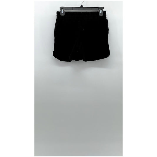 FOREVER 21 Women's Black Quilted Casual Pull-On Elastic Waist Shorts SZ S