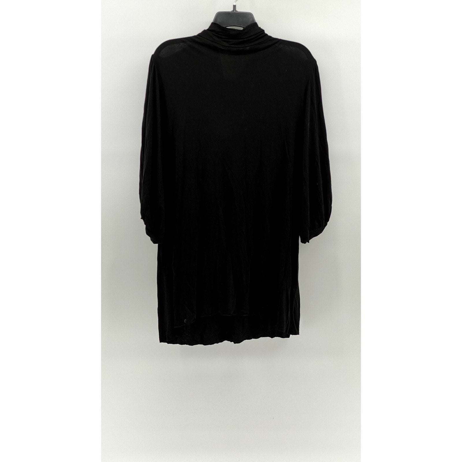 TWELFTH STREET BY CYNTHIA VINCENT Women's Black Textured Turtleneck Top SZ L