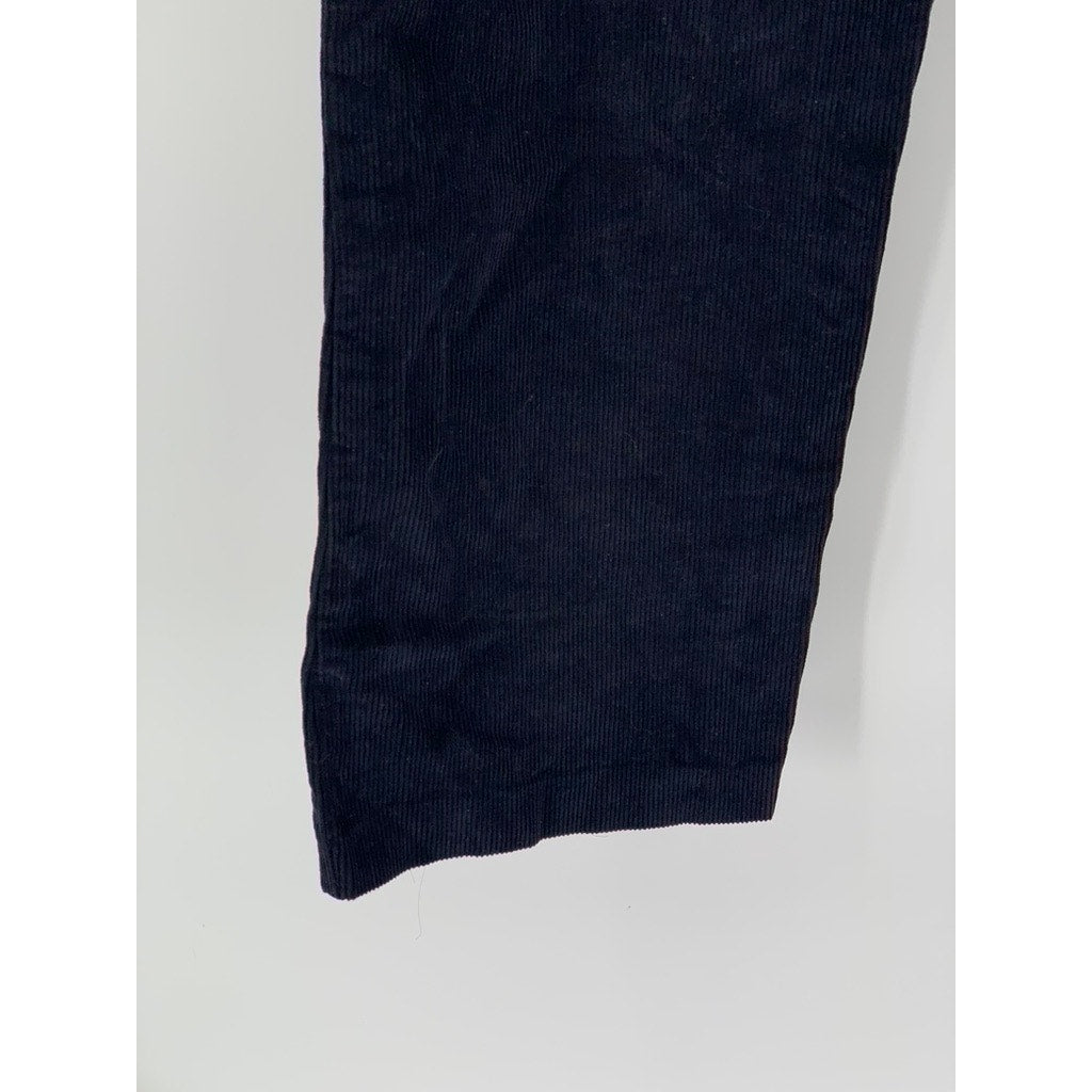 UNBRANDED Women’s Blue Corduroy Straight-Leg High-Rise Pants SZ 26