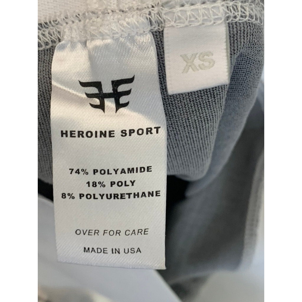 HEROINE SPORT Women's White Elastic Waist Pull-On Tracking Leggings SZ XS