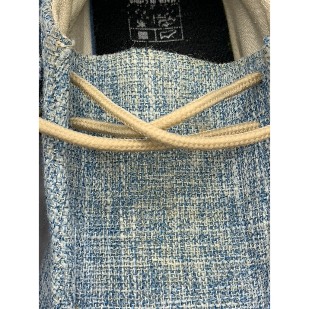 UNBRANDED Women's Blue Canvas Slip-On Loafers SZ 41(US10.5)