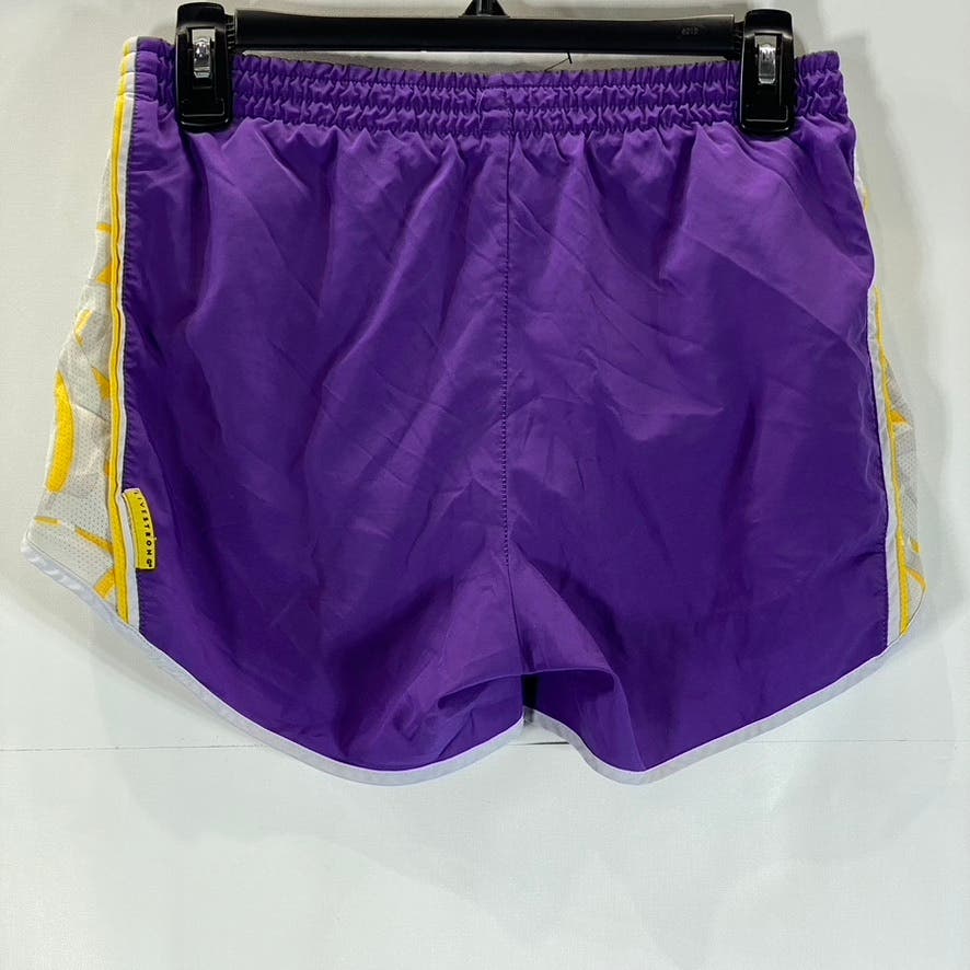 NIKE Women's Purple/Yellow Dri-FIT Elasticized Livestrong Running Shorts SZ S