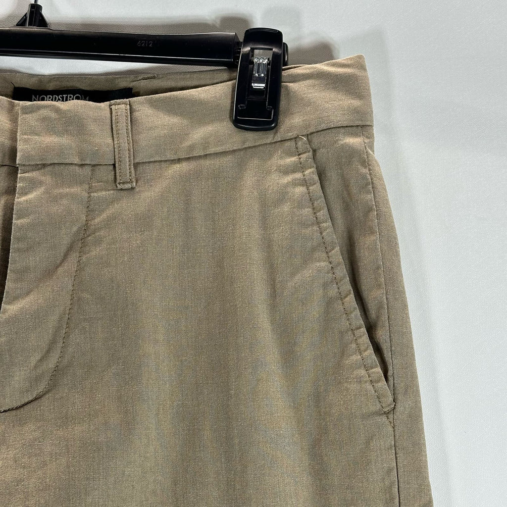 NORDSTROM Men's Brown Slim-Fit Flat Front CoolMax Performance Chino Pant SZ29X32