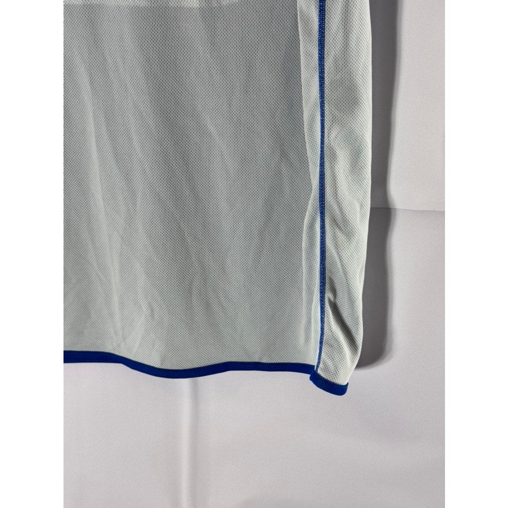 AL SCORE Men's Blue/Grey Reversible V-Neck Short Sleeve T-Shirt SZ M