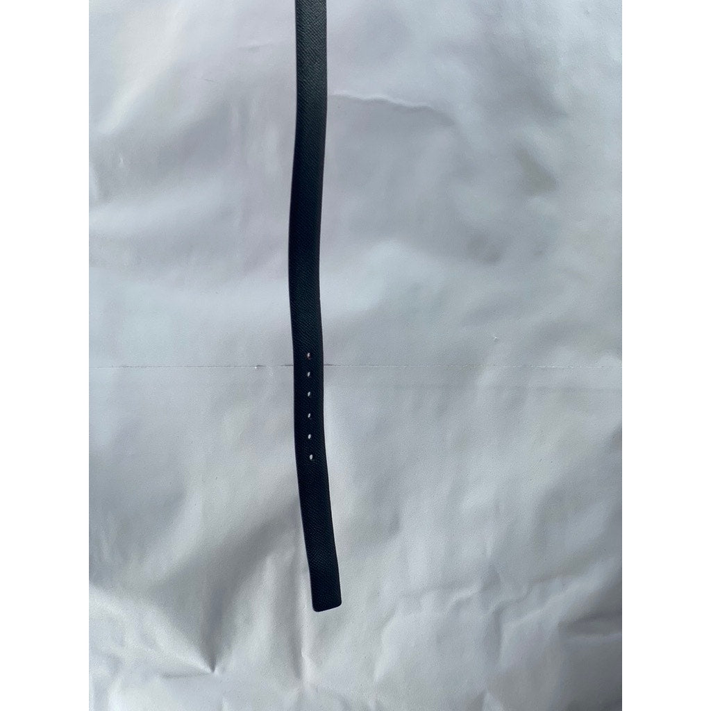 FERRAGAMO Men's Black-Red Leather Reversible Gancini Belt