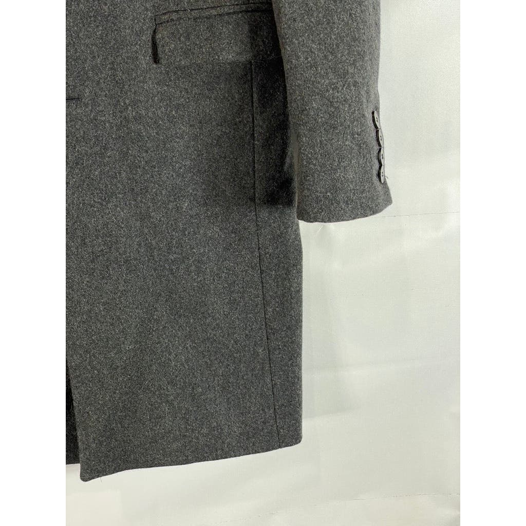 THE KOOPLES Men's Charcoal Classic Feltro Three-Button Coat SZ 44(US XS)