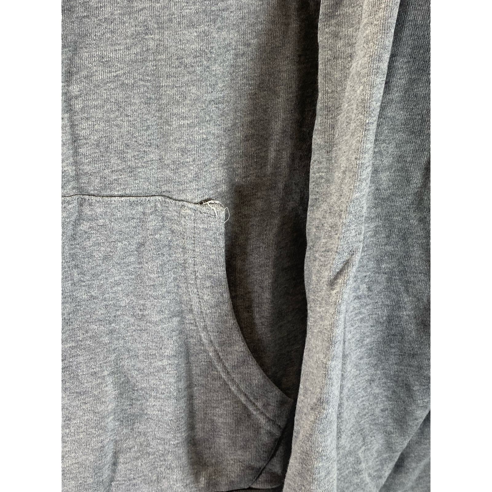 LEVI'S Men's Light Grey Cotton Solid Pullover Drawstring Hoodie SZ L