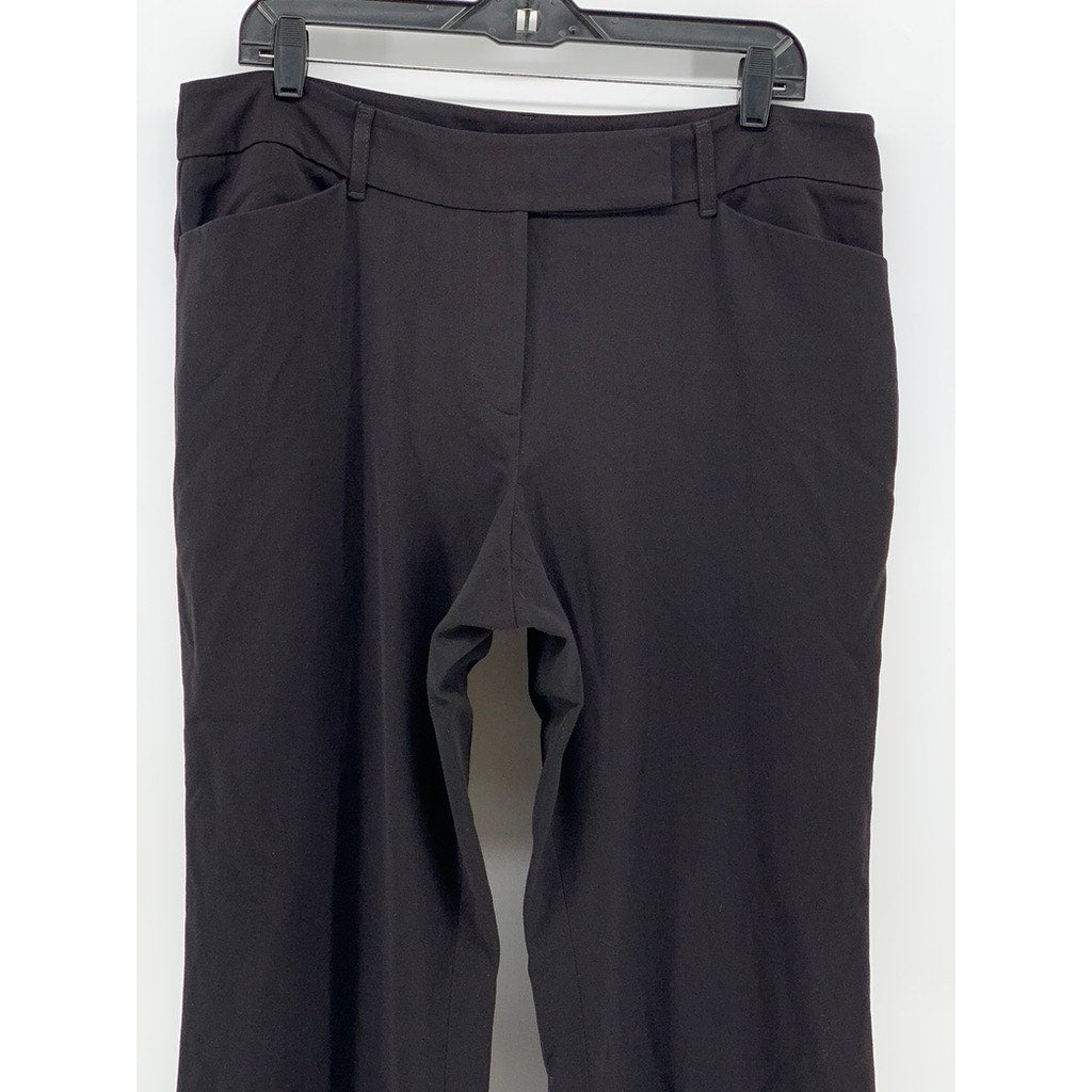 WHITE HOUSE BLACK MARKET Women's Black Flare Leg Pant SZ 12