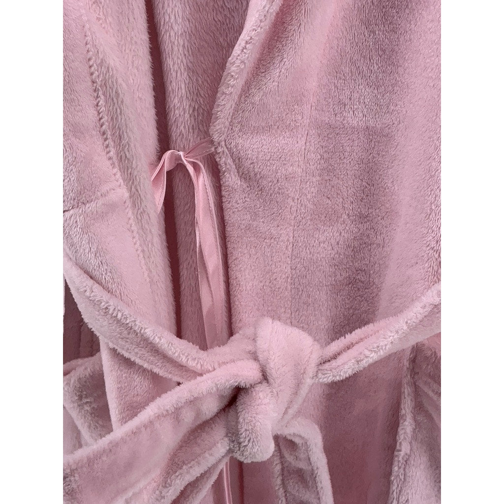 NICOLE MILLER Women's Pink Belted Polyester Robe SZ M