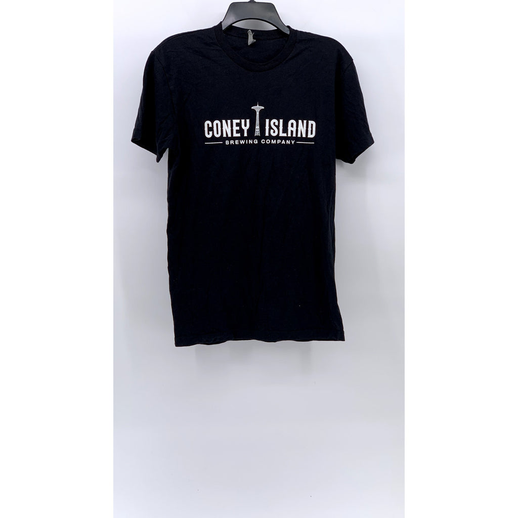 NEXT LEVEL APPAREL Men's Black Coney Island Crewneck Short Sleeve T-Shirt SZ S
