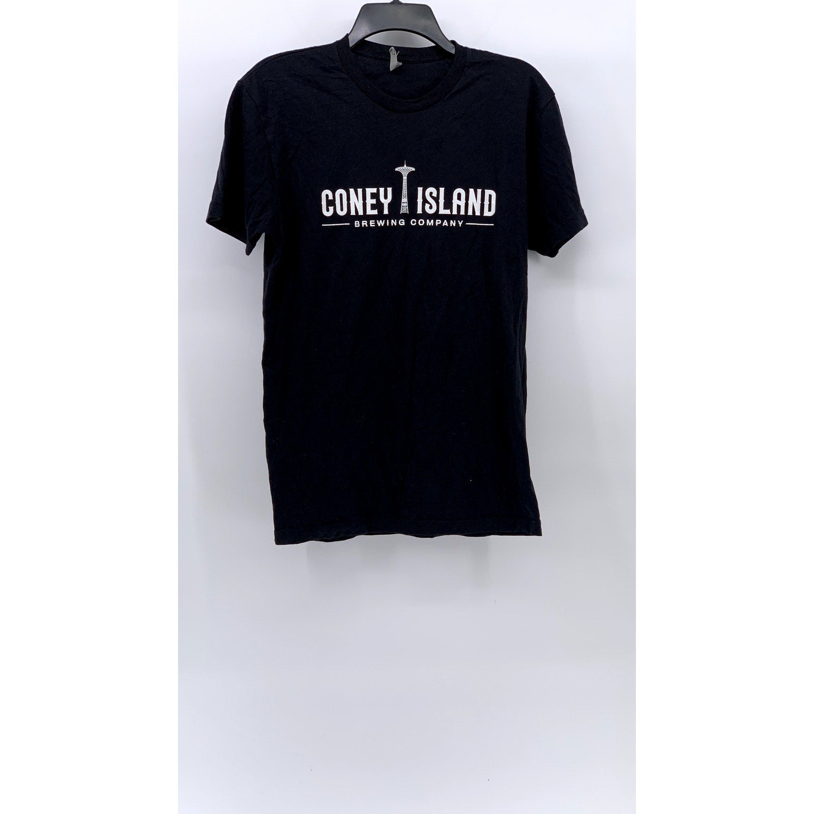 NEXT LEVEL APPAREL Men's Black Coney Island Crewneck Short Sleeve T-Shirt SZ S