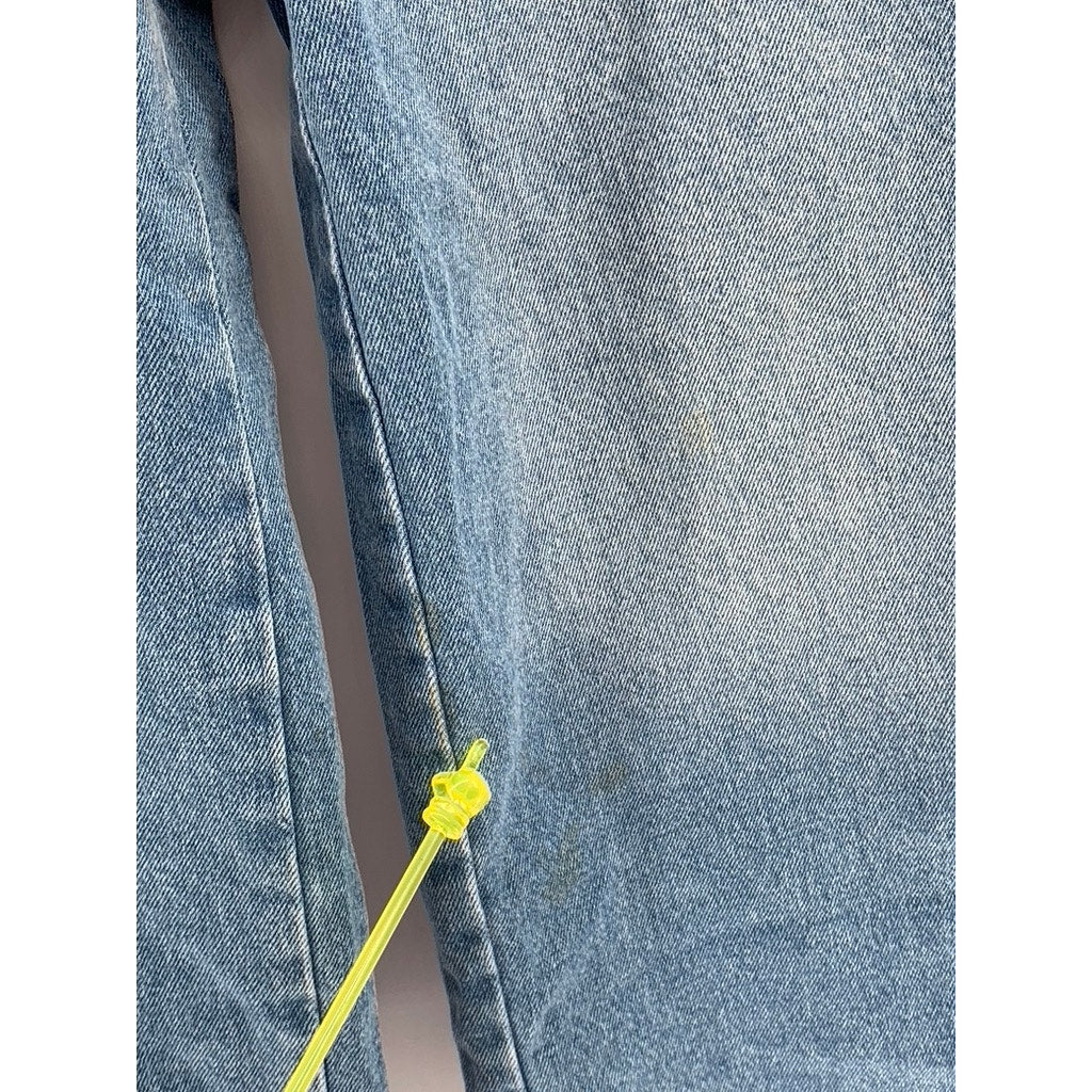 ZARA Women's Light Blue Wash Denim Wide-Leg Loose Jeans SZ 2