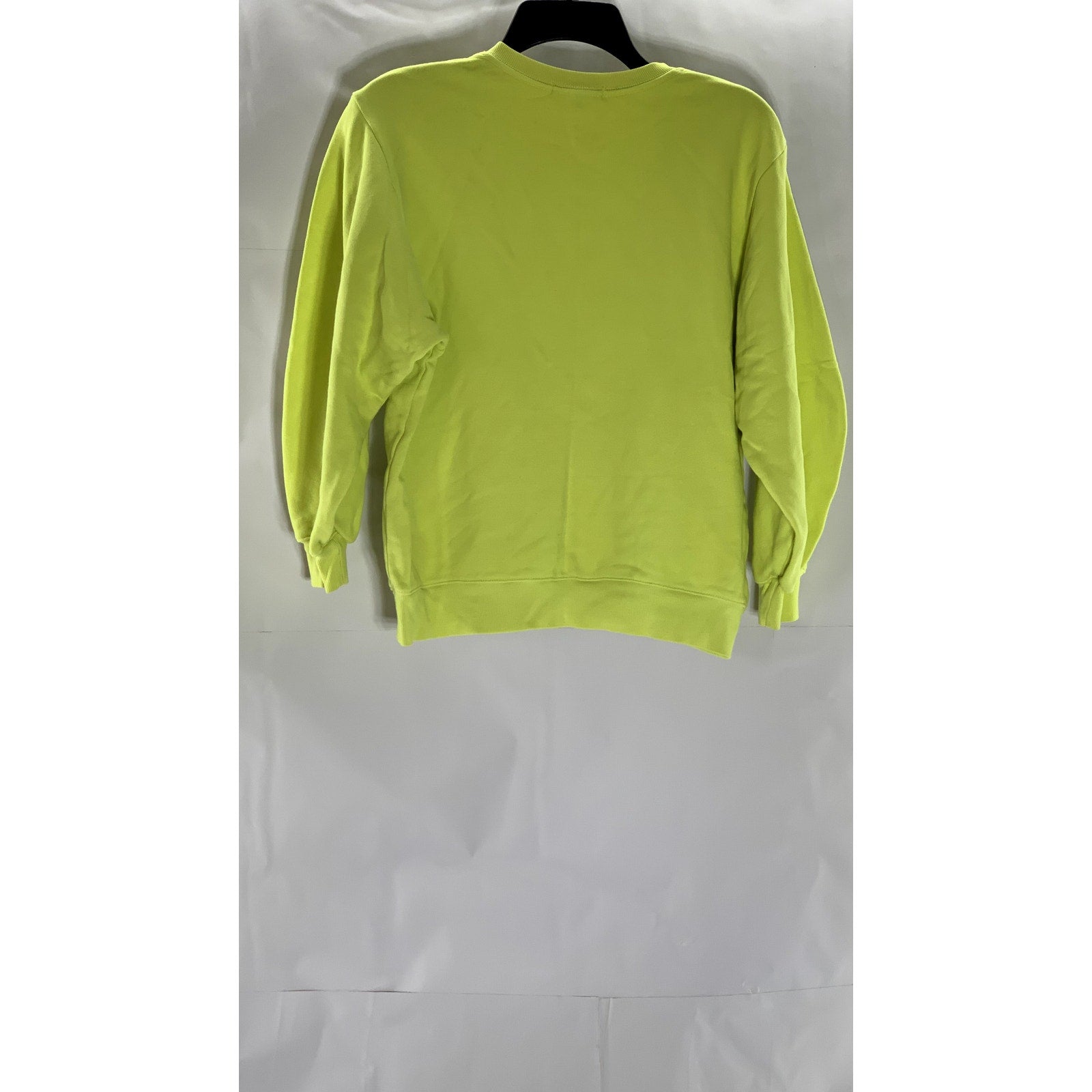 AGOLDE Women's Tarte Neon Green Thora Crewneck 3/4 Sleeve Sweatshirt SZ S