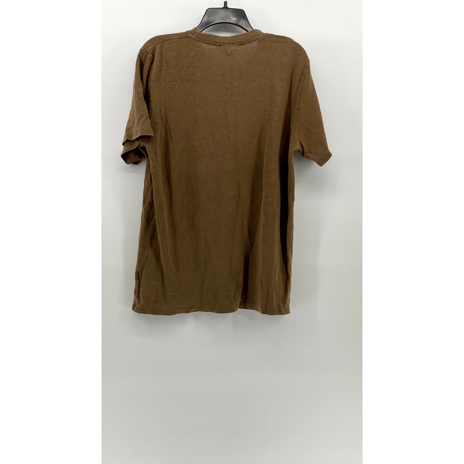 JUNGMAVEN Men's Brown Knit Crewneck Short Sleeve Lightweight Casual T-Shirt SZ L