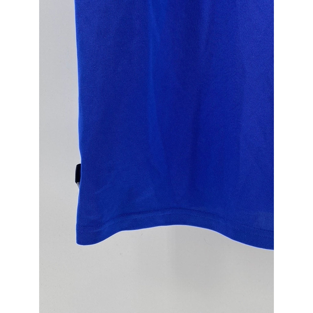 ADIDAS Women's Blue Crewneck Crossfire Short Sleeve Sportswear T-Shirt SZ M