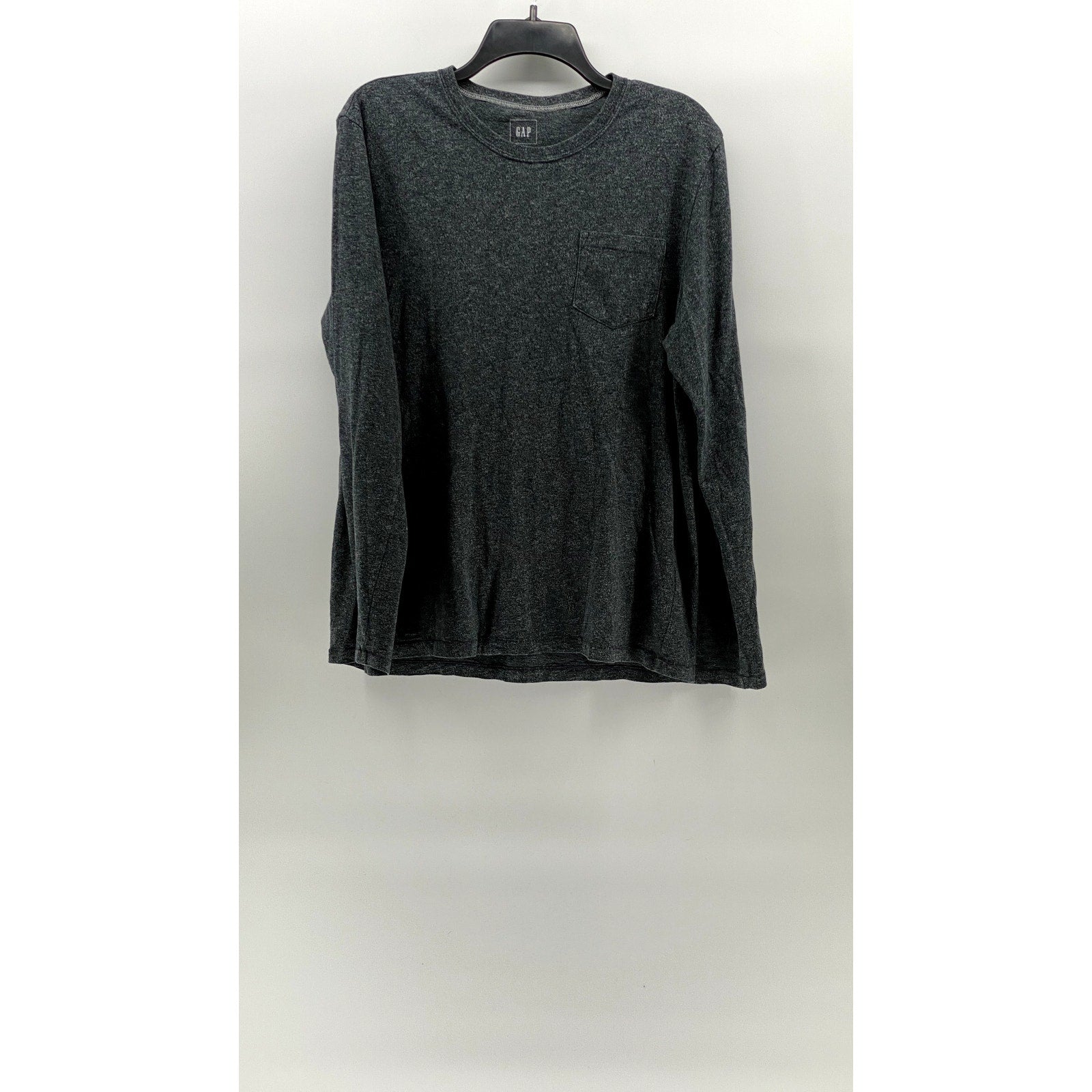 GAP Men's Marled Gray Crewneck Long Sleeve Casual T-Shirt SZ L