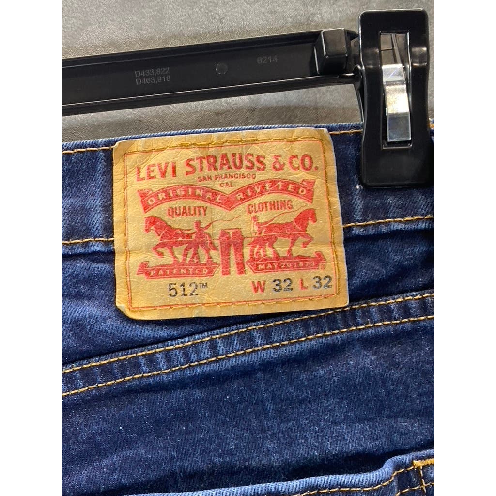 LEVI'S Men's Dark Wash 512 Slim Taper Flex Denim Jeans SZ 32X32