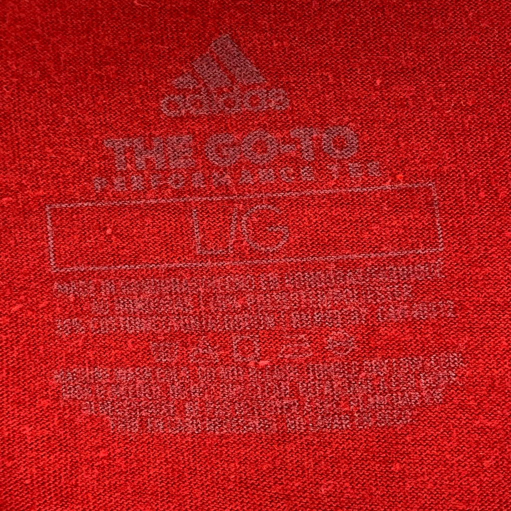 ADIDAS Men's Red Bulldog Basketball Crewneck Long Sleeve The-Go-To T-Shirt SZ L
