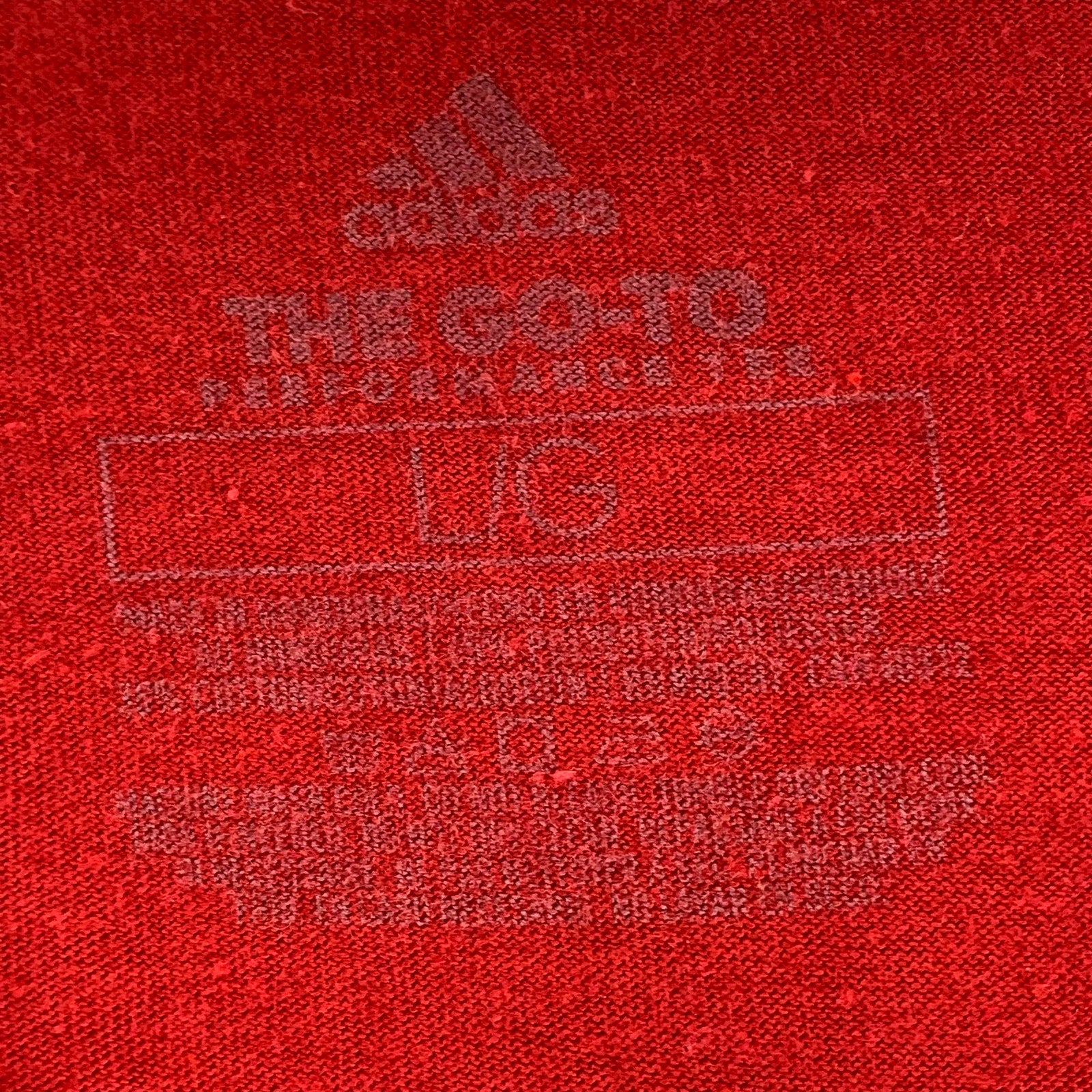 ADIDAS Men's Red Bulldog Basketball Crewneck Long Sleeve The-Go-To T-Shirt SZ L