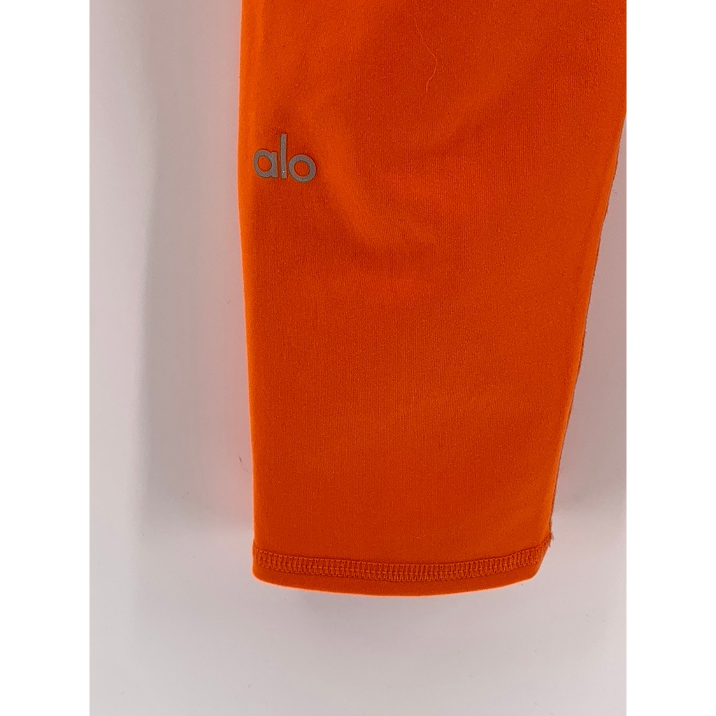 ALO YOGA Women's Bright Orange Capri Leggings SZ S