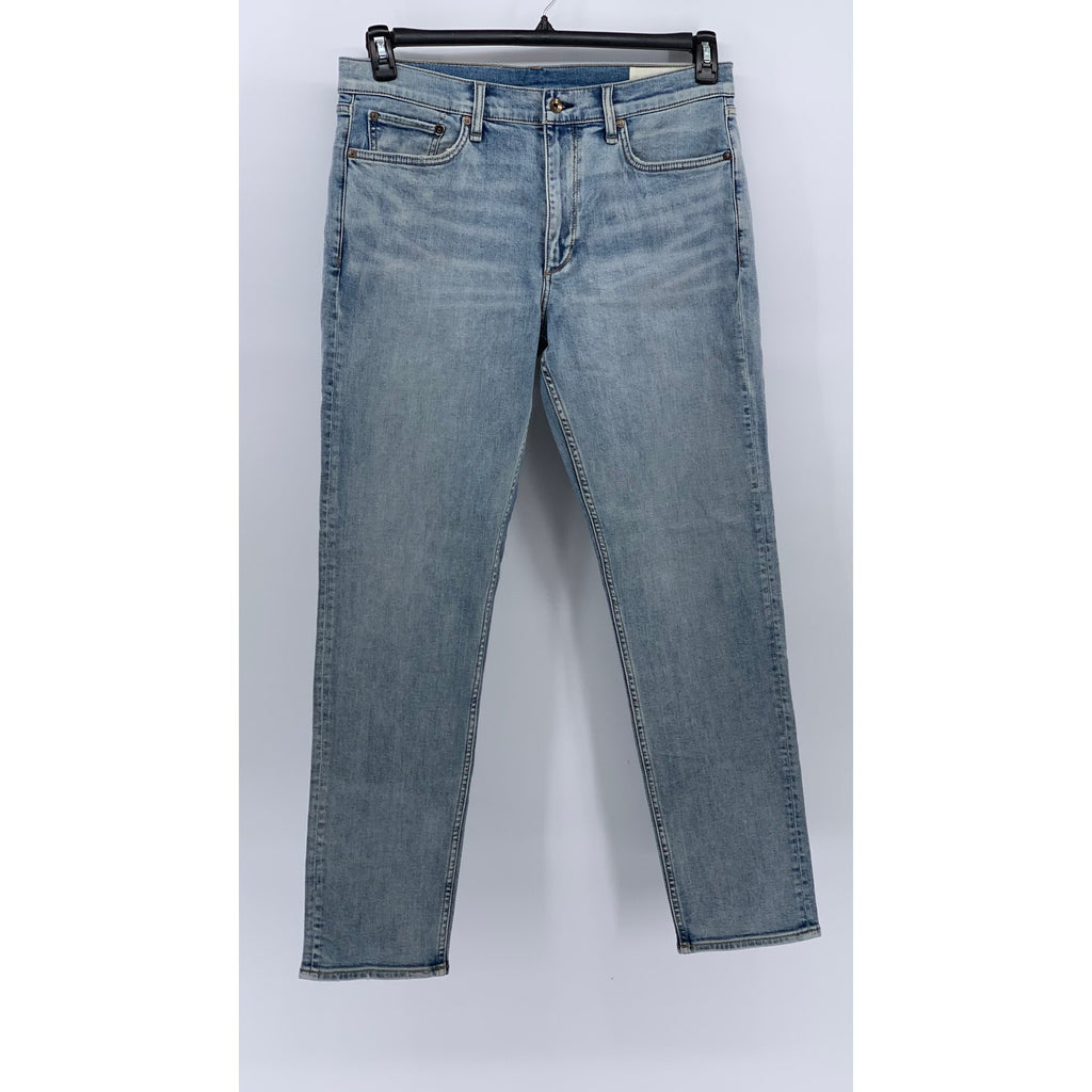 RAG & BONE Men's Flynn Light Blue Fit 2 Slim-Fit Five Pocket Jeans SZ 34X32