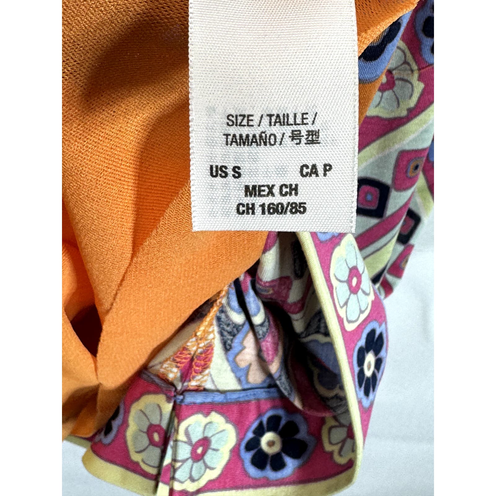 JUICY COUTURE Women's Orange Multi Diamond Floral Silk Sleeveless Mini Dress SZS