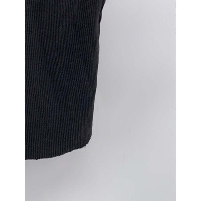 ZARA Women's Black Ribbed Scoop-Neck Raw-Trim Sleeveless Cropped Top SZ S
