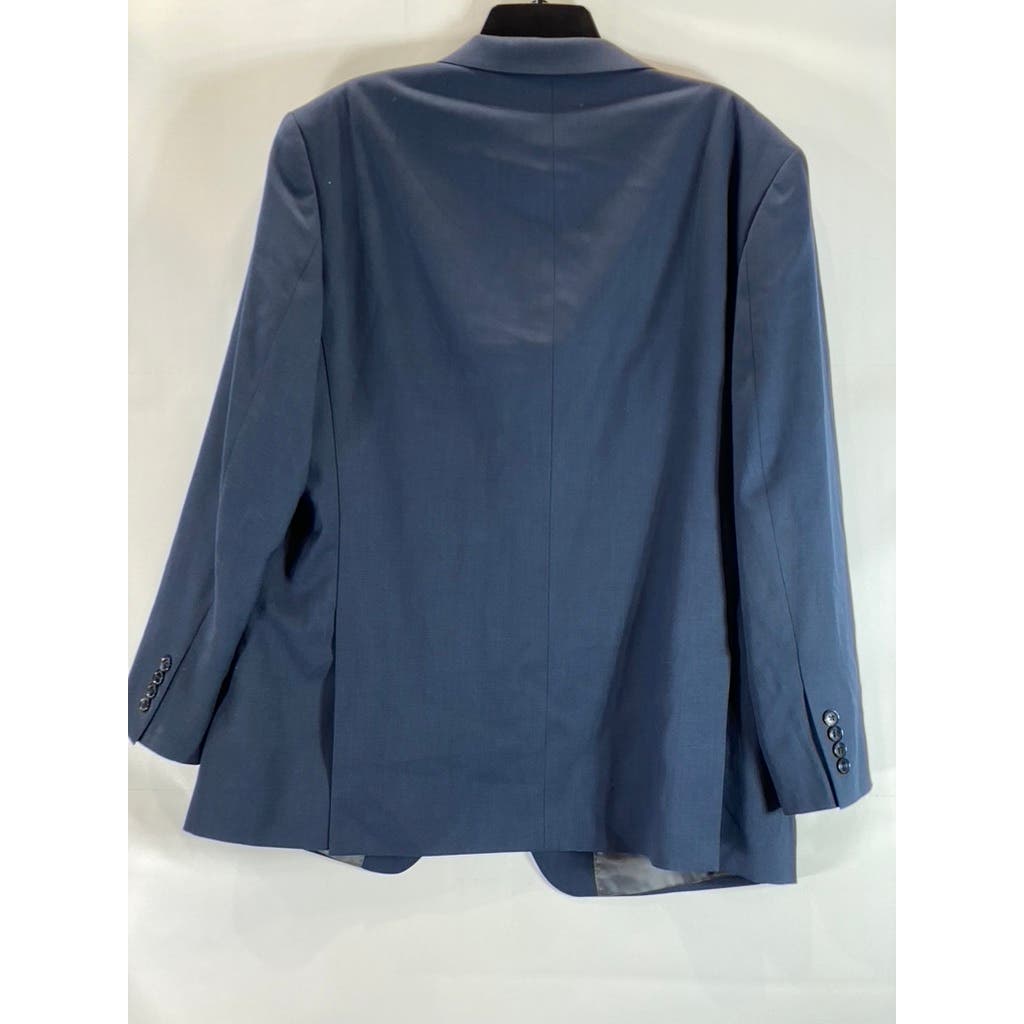 PERRY ELLIS PORTFOLIO Men's Blue Slim-Fit Two-Button Suit Jacket SZ 46R