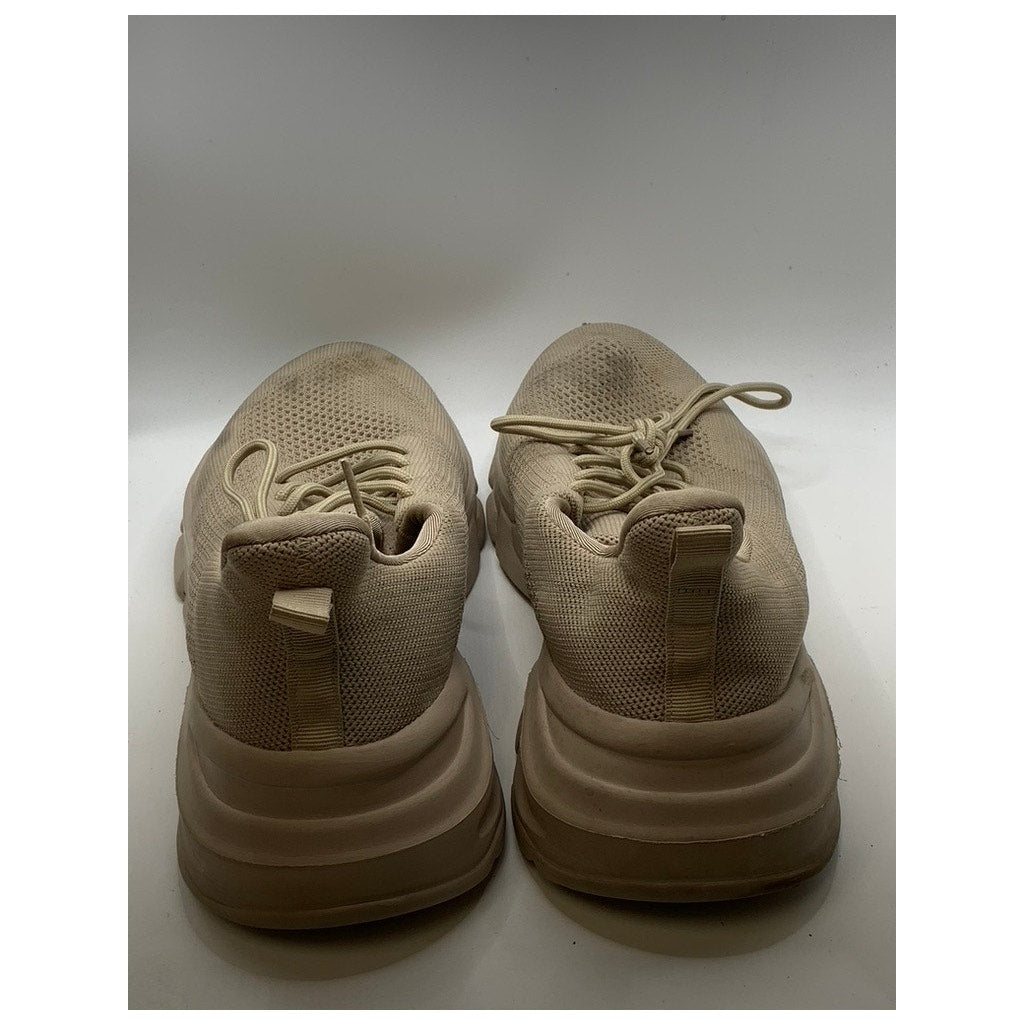 UNBRANDED Women's Tan Mesh Knit Sneakers SZ 10.5