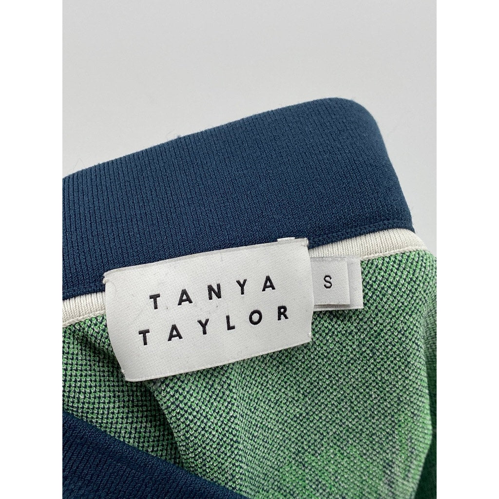 TANYA TAYLOR Women's Navy-Green-White Floral Straight Mini Skirt SZ S