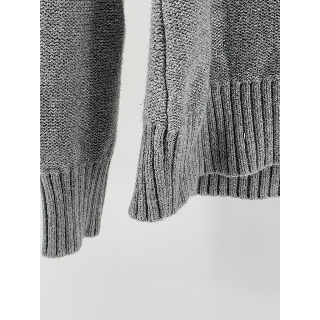 JILLIAN NICOLE Women's Petite Gray Cable Knit Turtle Neck Sweater SZ PL