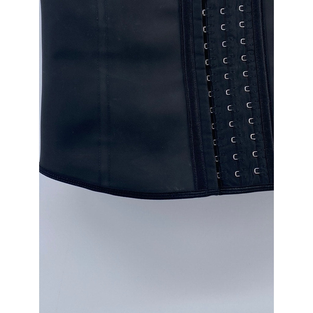 GAINKEE Men's Black Latex Hook & Loop Body Shapewear Waist Trainer SZ XS