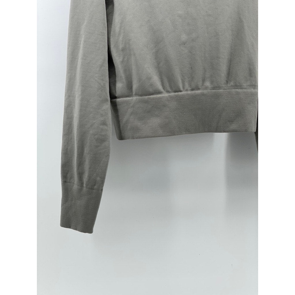 SWANK A POSH Women's Gray Pullover Long Sleeve Hooded Cropped Sweater SZ S