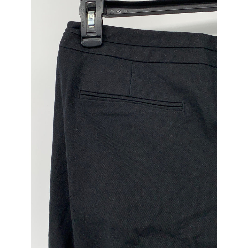BANANA REPUBLIC Women's Black Solid Hampton Fit Cropped Chino Pant SZ 12