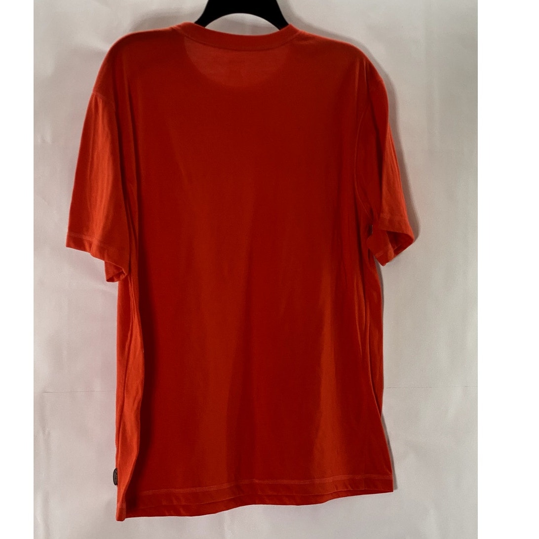 REEBOK Men's Red PlayDry Crewneck Short Sleeve Logo T-Shirt SZ L