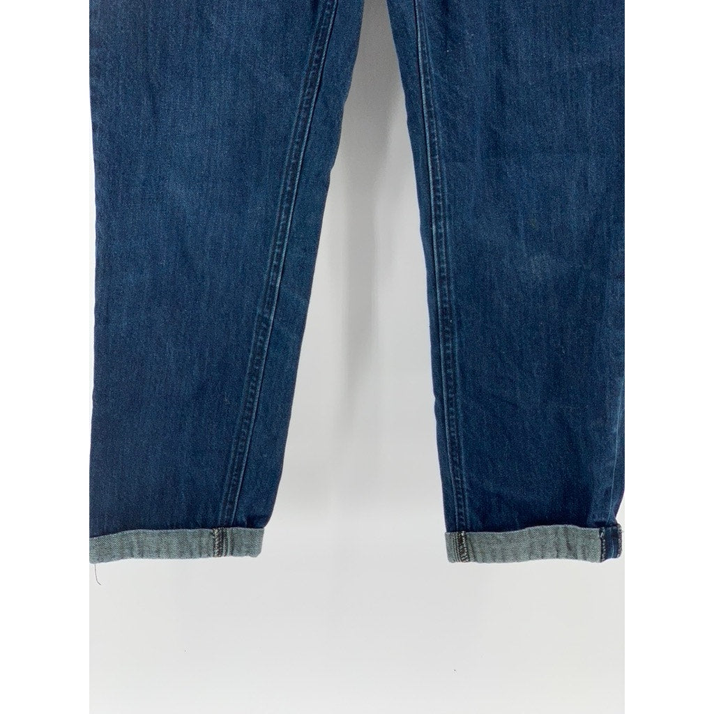 DICKIES Women's Vintage Y2K Blue Denim Cuffed Five-Pocket Jeans SZ 5/27