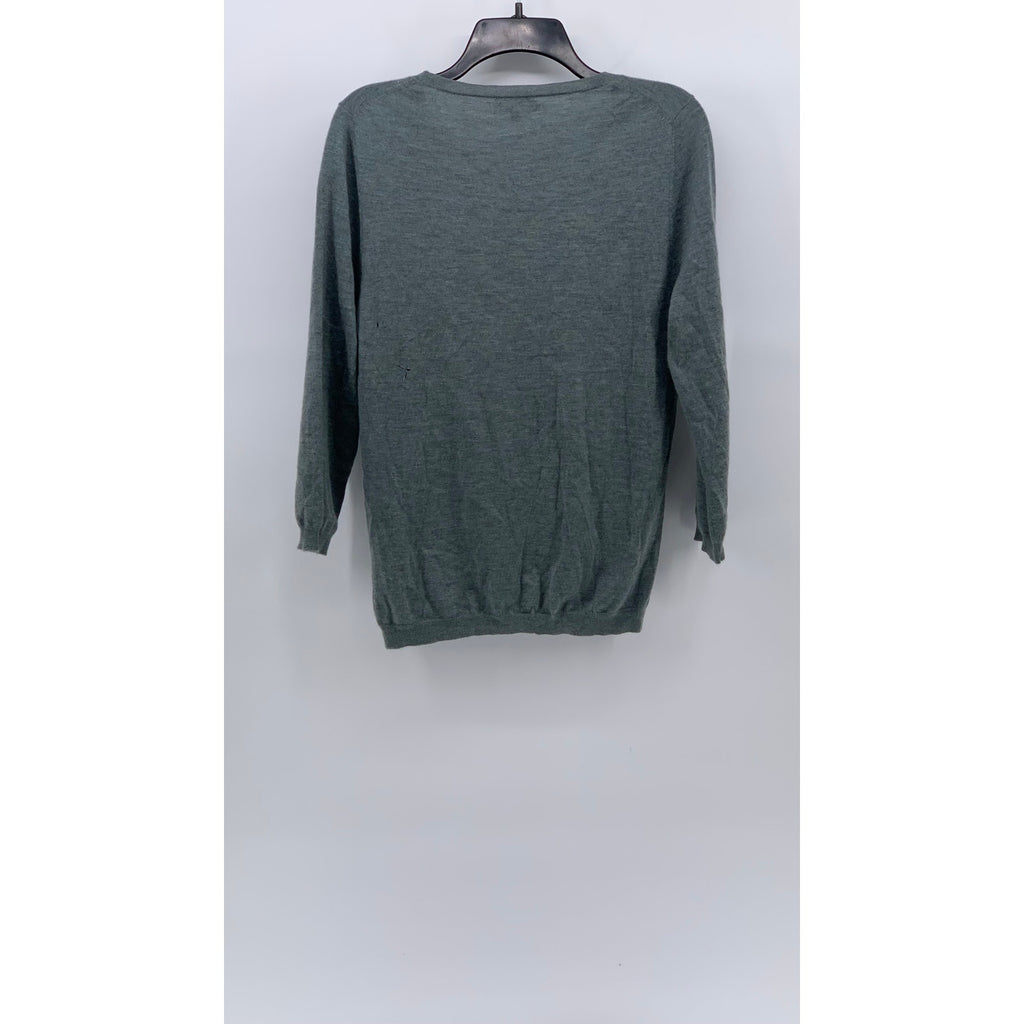 ERIC BOMPARD Men's Gray Cashmere Crewneck Knit Pullover Classic Sweater SZ M