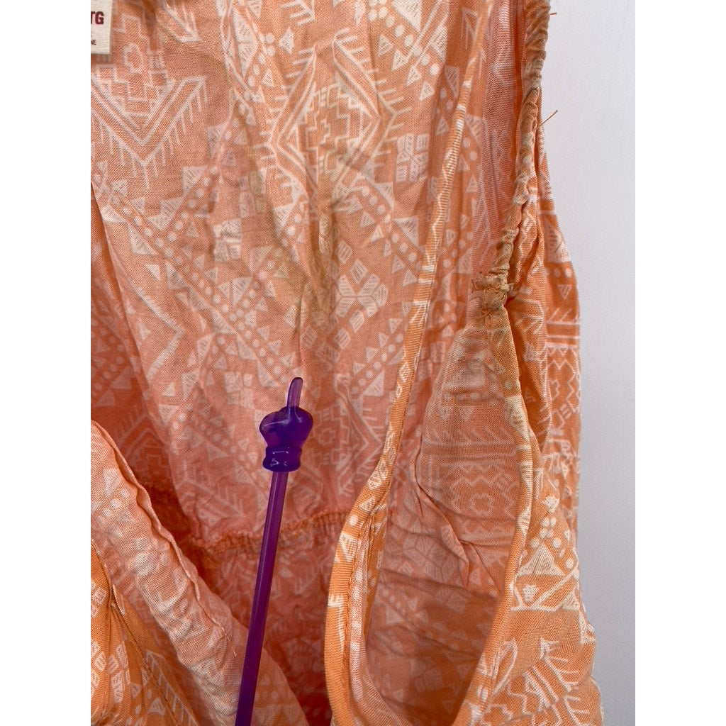 MOSSIMO SUPLY CO. Women's Orange-Purple Ombre Printed Romper SZ 2XL