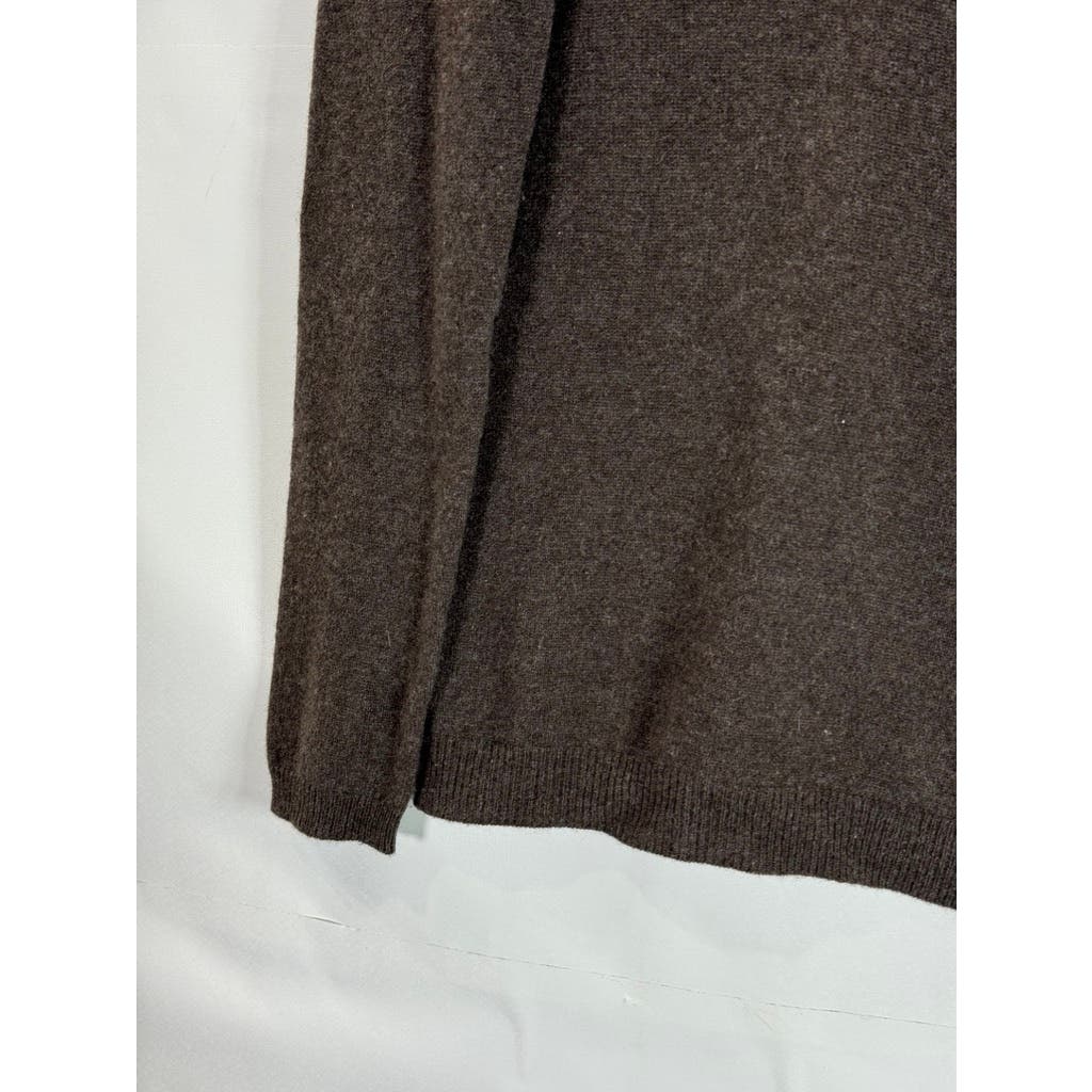 C BY BLOOMINGDALES Women's Brown Cashmere Turtleneck Pullover Sweater SZ M