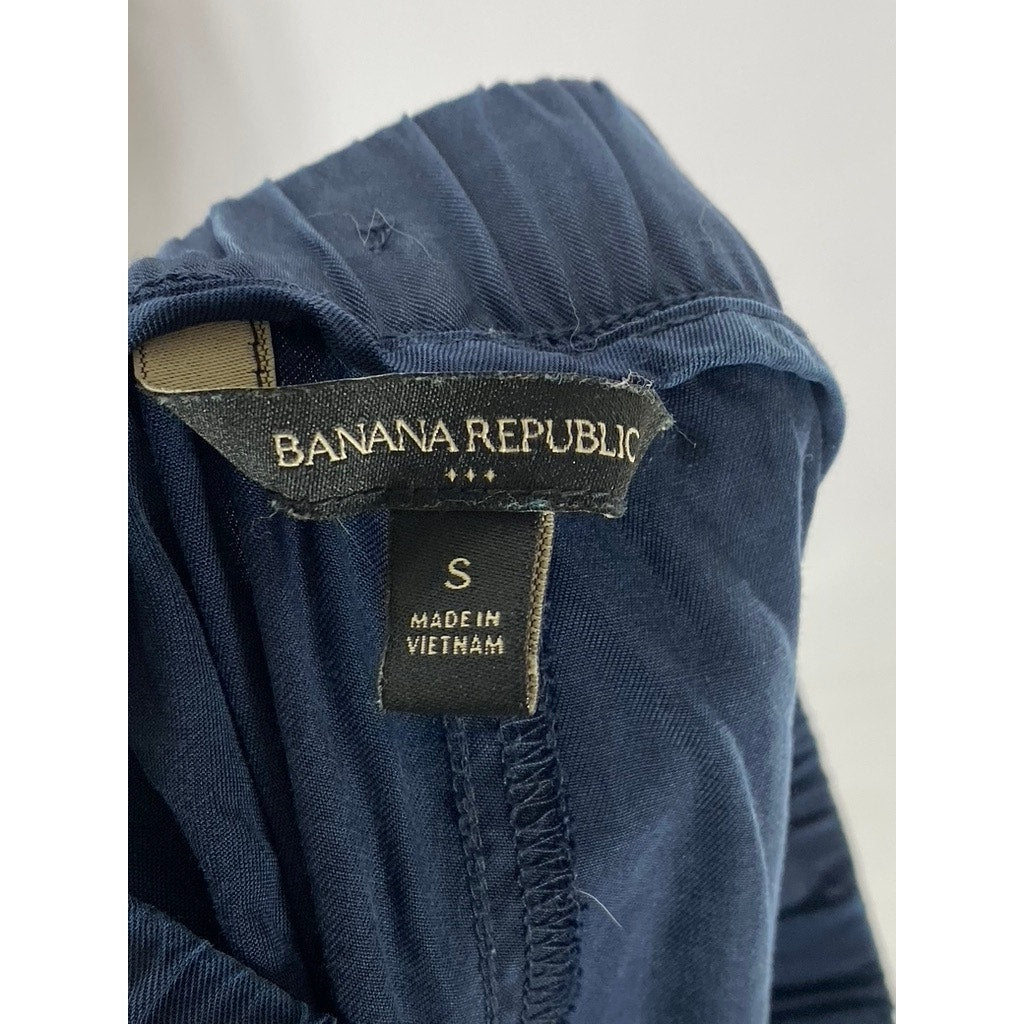BANANA REPUBLIC Women's Navy Soft Cargo Pull-On Drawstring Pant SZ S