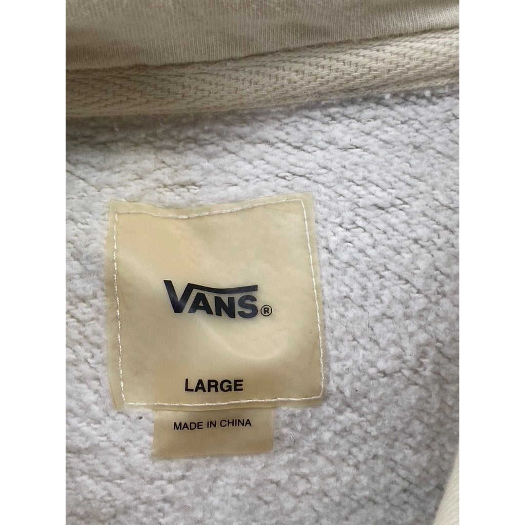 VANS Men’s White-Green Tie-Dye Regular-Fit Long Sleeve Hoodie SZ L