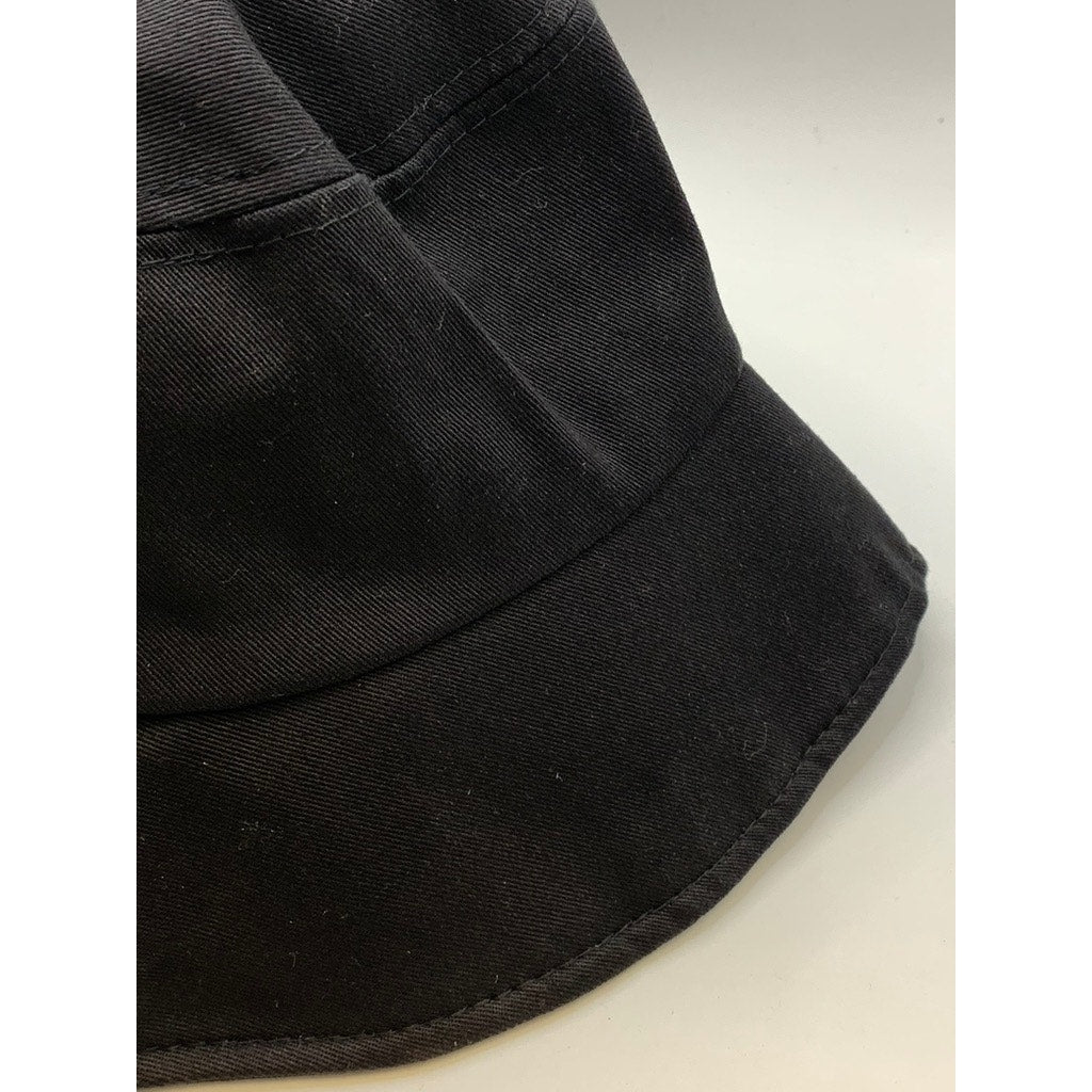 UNBRANDED Unisex Black Solid Canvas Bucket Hat SZ OS